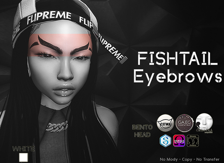 Second Life Marketplace - [Hipster Style] FISHTAIL Brows WHITE